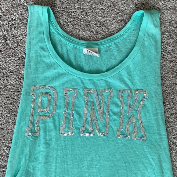 PINK Teal Muscle Tank - Picture 5 of 8